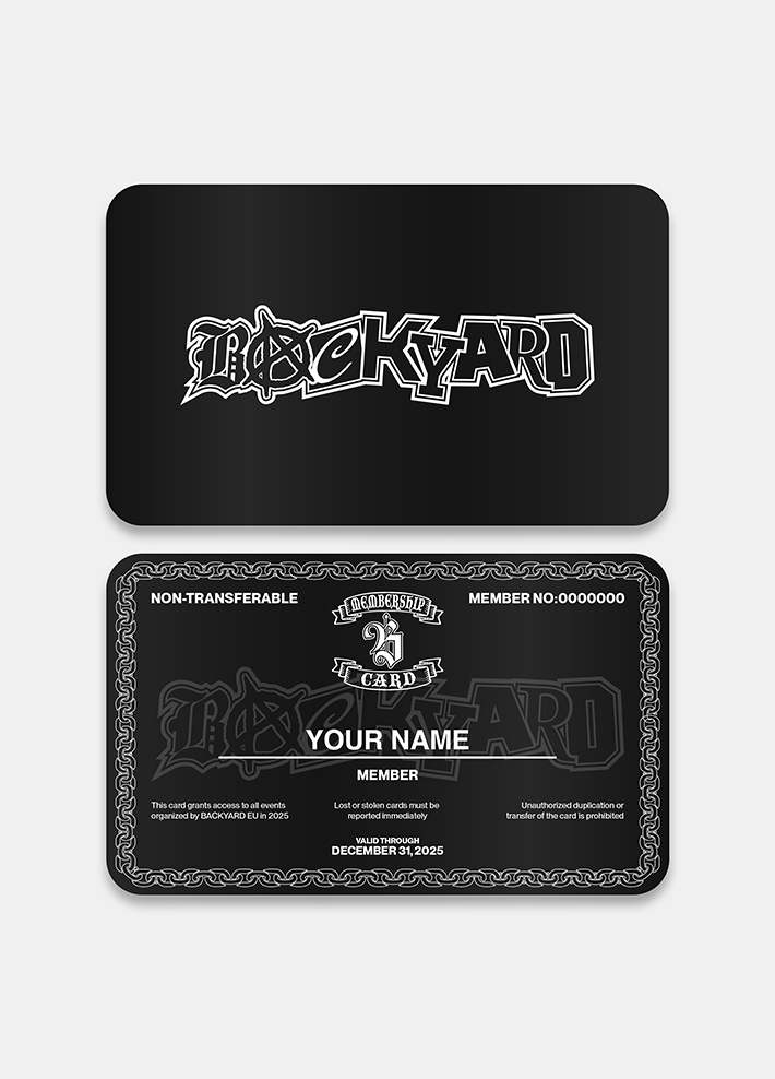 BACKYARD MEMBERSHIP CARD 2025