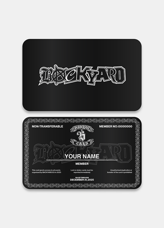 BACKYARD MEMBERSHIP CARD 2025