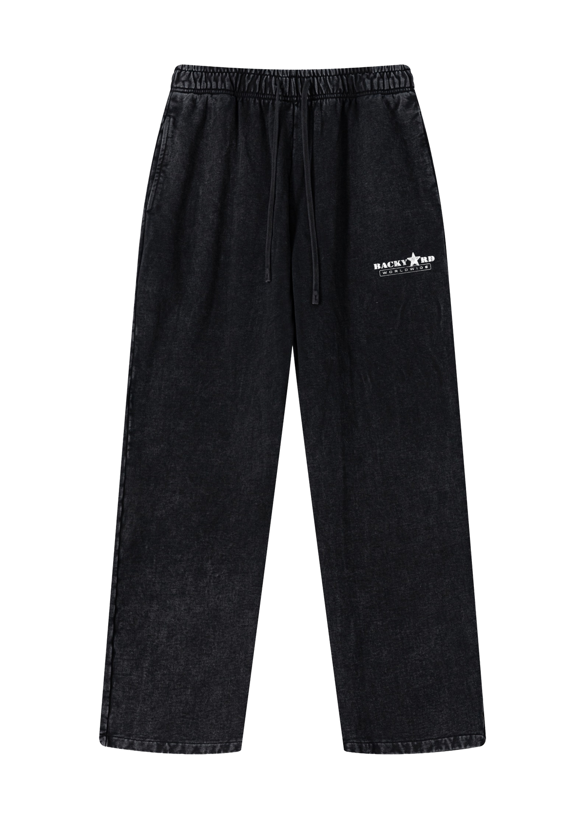 WORLDWIDE WASHED SWEATPANTS - BLACK
